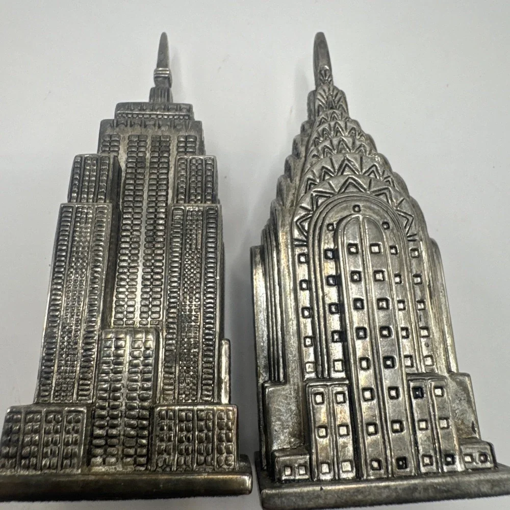 Godinger New York Chrysler‎ & Empire State Building Salt & Pepper Shakers
